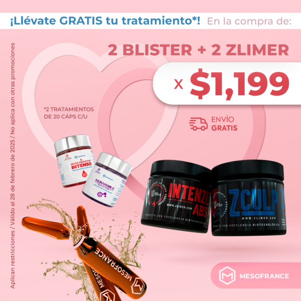 2 BLISTERS + 2 ZLIMER + 2 TRATAMIENTOS por $1,199