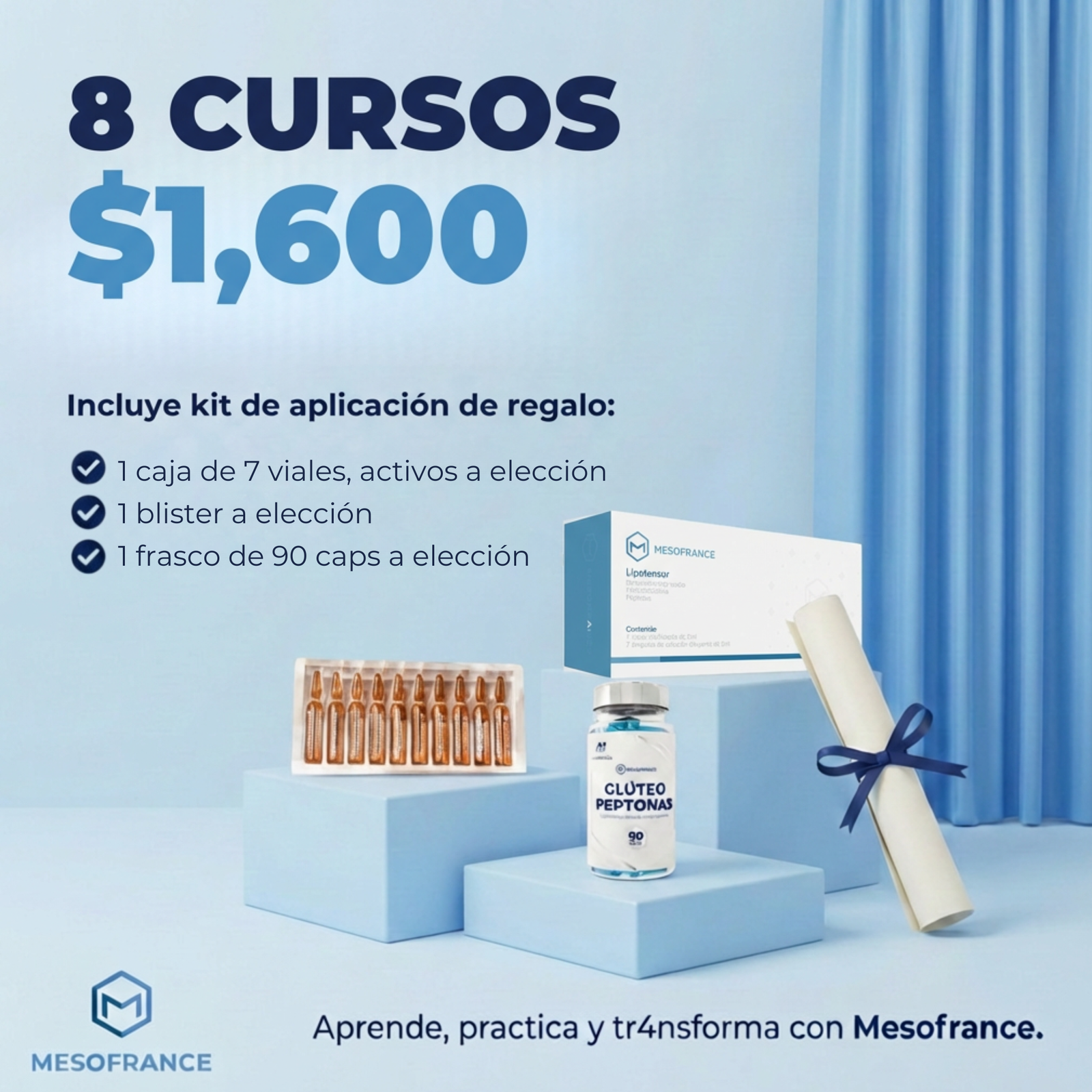 8 CURSOS * $1600